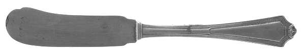 Plymouth (Sterling, 1911, Monograms) Flat Handle Butter Spreader