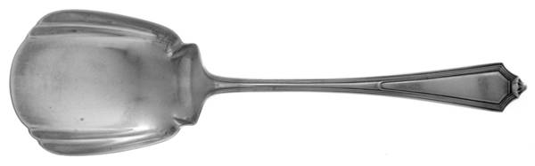 Plymouth (Sterling, 1911, Monograms) Solid Salad Serving Spoon