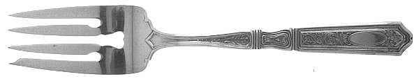 St. Dunstan-Chased (Sterling, 1917, Monograms) Individual Salad Fork