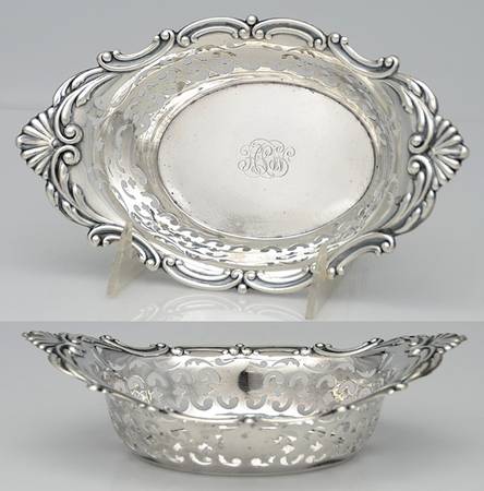 Cromwell (Sterling, 1900, Hollowware) 8" Pierced Bon Bon Bowl