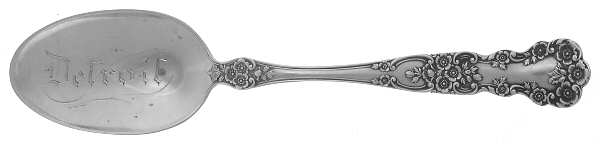 Buttercup (Sterling, Lion-Anchor-G, 1899, No Monos) Souvenir Spoon (Teaspoon)