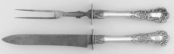 Buttercup (Sterling, Lion-Anchor-G, 1899, No Monos) Stainless Blade, Game 2-Piece Carving Set