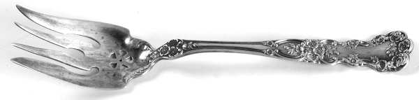 Buttercup (Sterling, Lion-Anchr-G, 1899, Mono) Small Pierced Chipped Beef Fork