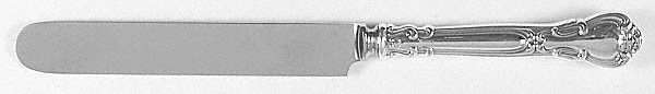 Chantilly (Sterling, 1895, Lion-Anchr-G, Monograms) Blunt Hollow Knife with Bolster