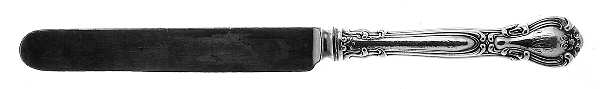 Chantilly (Sterling, 1895, Lion-Anchr-G, Monograms) Youth/Tea Knife with Silverplate Blade