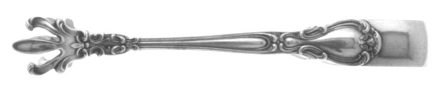 Chantilly (Sterling, 1895, Lion-Anchr-G, Monograms) Small Sugar Tongs