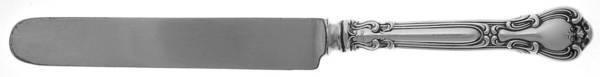 Chantilly (Sterling, 1895, Lion-Anchr-G, Monograms) Blunt Hollow Handle Knife W/Bolster