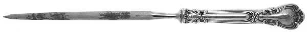 Chantilly (Sterling, 1895, Lion-Anchr-G, Monograms) Small Steel Rod Sharpener Knife