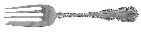 Louis XV (Sterling, 1891) Small Solid Cold Meat Serving Fork