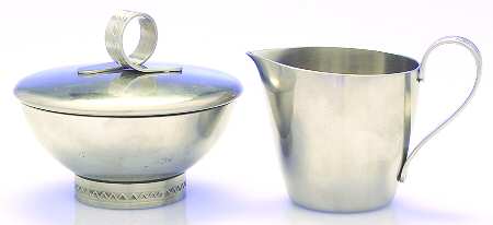 Ranka-Royal Swedish (Stainless, Hollowware) Creamer & Sugar with Lid Set
