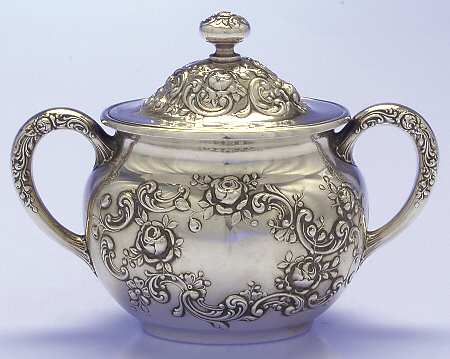 Fleury (Sterling, 1909, Hollowware) Sugar Bowl & Lid