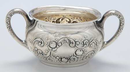 Fleury (Sterling, 1909, Hollowware) Mini Open Sugar Bowl