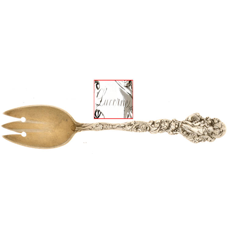 Versailles (Sterling, 1888, Monograms) Small Ice Cream Fork