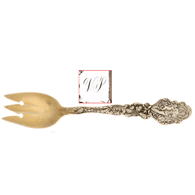 Versailles (Sterling, 1888, Monograms) Small Ice Cream Fork