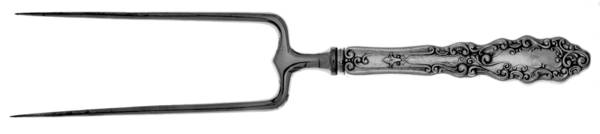 Luxembourg (Sterling, 1893, Monograms) Large Joint/Roast Holder Fork