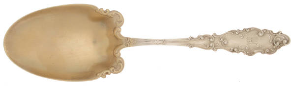 Luxembourg (Sterling, 1893, Monograms) Solid Pudding Spoon