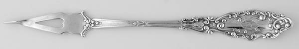 Luxembourg (Sterling, 1893, Monograms) 1 Twisted Tine Butter Pick