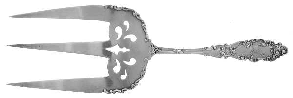 Luxembourg (Sterling, 1893, Monograms) Solid Toast Serving Fork
