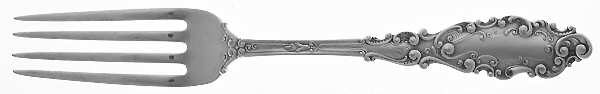 Luxembourg (Sterling, 1893, Monograms) Fork