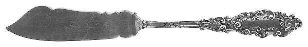 Luxembourg (Sterling, 1893, Monograms) Flat Handle Master Butter Knife