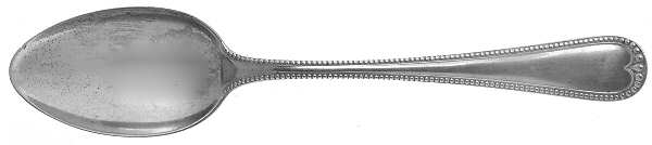 Newcastle (Sterling, 1895, Monograms) Dessert/Oval Soup Spoon