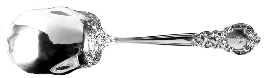 Royal Oak (Sterling, 1902, Monograms) Solid Salad Serving Spoon