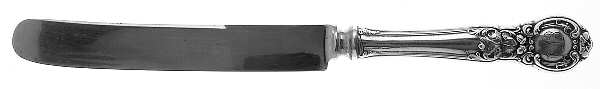 Royal Oak (Sterling, 1902, Monograms) Old French Hollow Knife with Bolster