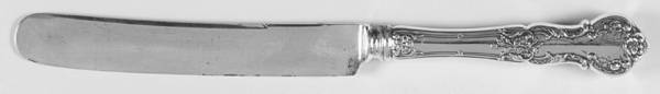Fleury (Sterling, 1909, No Monograms) Dessert/Tea Knife with Stainless Blade