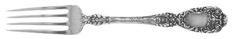 Florentine-Florenz (Sterling, 1901, Monograms)  Fork