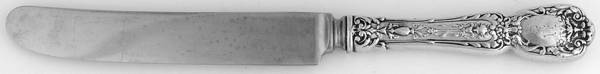 Florentine-Florenz (Sterling, 1901, Monograms)  New French Hollow Knife with Bolster