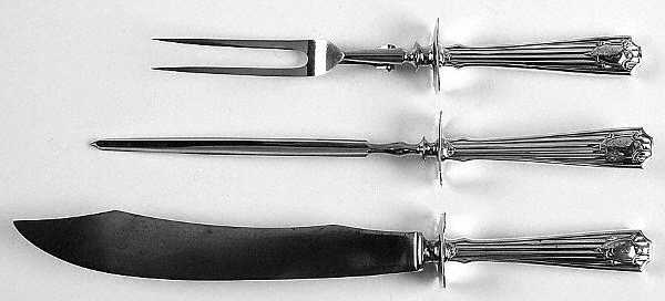 Spotswood (Sterling, 1912) Large 3-Piece Roast Carving Set w/ Stainless Blade