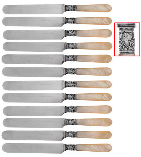 Pearl Handle Flatware 1 (Sterling) Pearl Handle Breakfast Knife - Set of 12