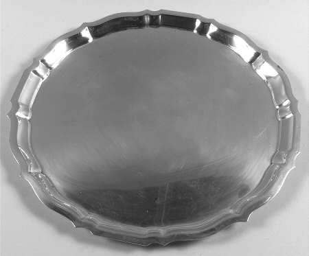 Chippendale (Sterling, Hollowware) Round Sterling Tray