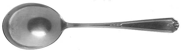 Vanity Fair (Silverplate, 1924, Monograms) Round Bowl Soup Spoon (Gumbo)