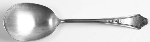 Shelburne (Silverplate, 1914, Monograms) Solid Salad Serving Spoon
