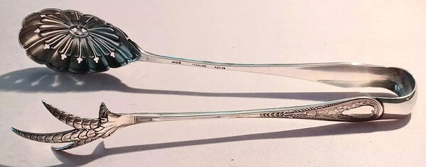 Hindostanee (Sterling, 1878) Large Ice Serving Tongs