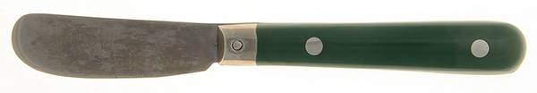 Le Prix-Green (Stainless) Butter Spreader Hollow Hdl-Paddle/Stainless Blade