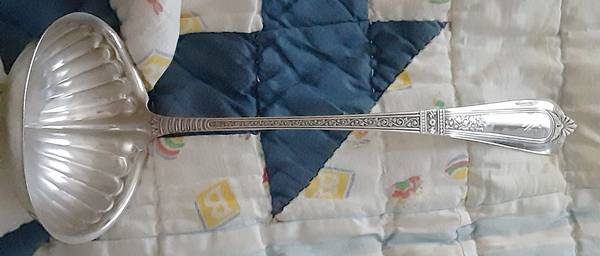 Domestic (Sterling, 1880) Oyster Ladle Solid Piece