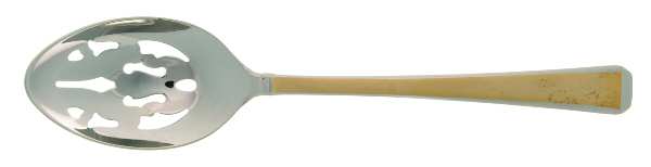 Tristan II Gold Frosted (Gold & Stainless) Pierced Tablespoon (Serving Spoon)