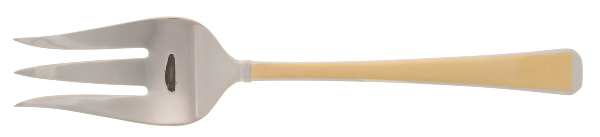Tristan II Gold Frosted (Gold & Stainless) Medium Solid Cold Meat Serving Fork