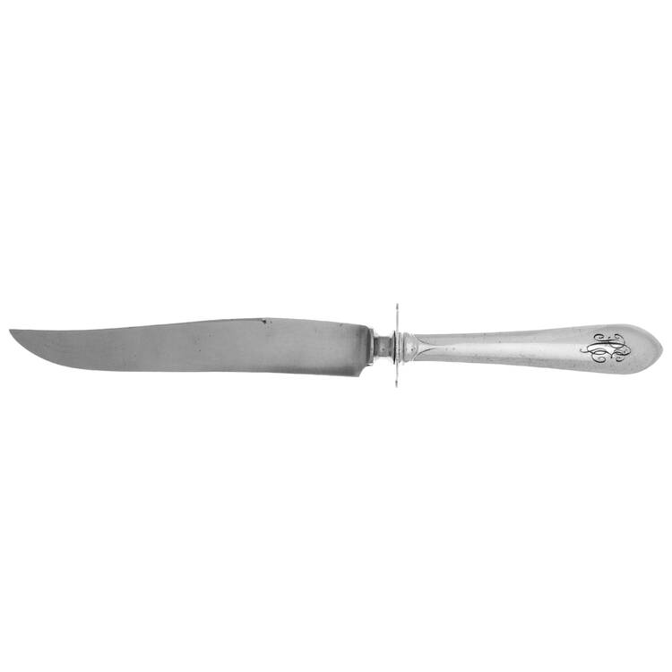 Old Colony-New (Sterling, 1926, Monograms) Small Steak Carving Knife with Stainless Blade