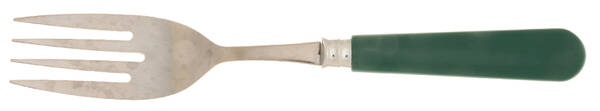 Poinsettia-Christmas Charm (Stainless) Medium Solid Cold Meat Serving Fork