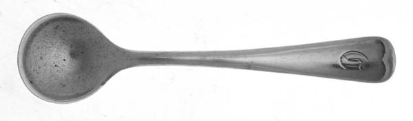 H205 (Sterling) Individual Salt Spoon with Monogram
