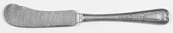 Old French-Engraved (Sterling) Flat Handle Butter Spreader