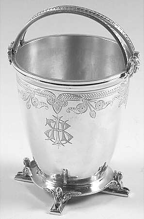690 (Sterling, Hollowware) Sterling Sugar Basket with Handle