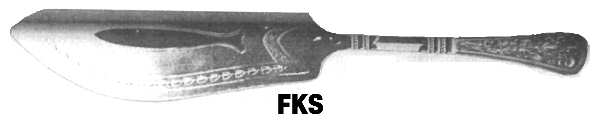 XV Century-Engraved (Sterling) Large Solid Fish Serving Knife