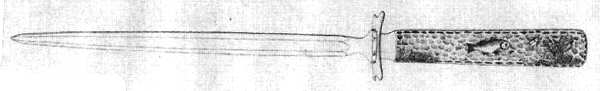 No. 20-Engraved & Applied (Sterling) Small Steel Rod Sharpener Knife