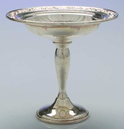 Rose Scroll (Silverplate, Hollowware) Silverplate Compote