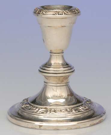 Rose Scroll (Silverplate, Hollowware) Plated Console Candleholder