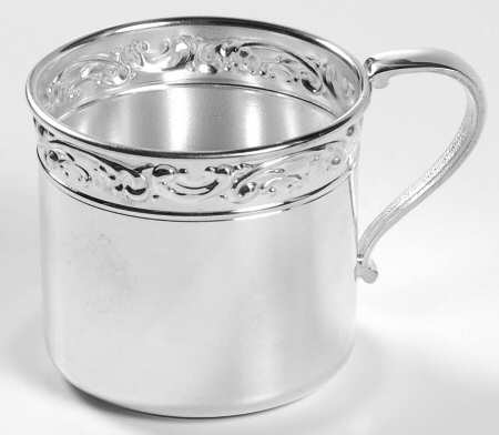 Rose Scroll (Silverplate, Hollowware) Silverplate Baby Cup